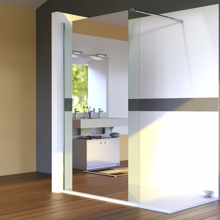 Paroi de douche effet miroir BAYA 120 cm x 200 cm