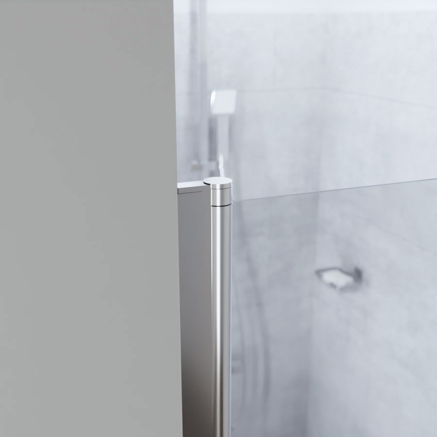 Porte de douche pivotante DYLANE 90 cm x 190 cm en verre securit transparent