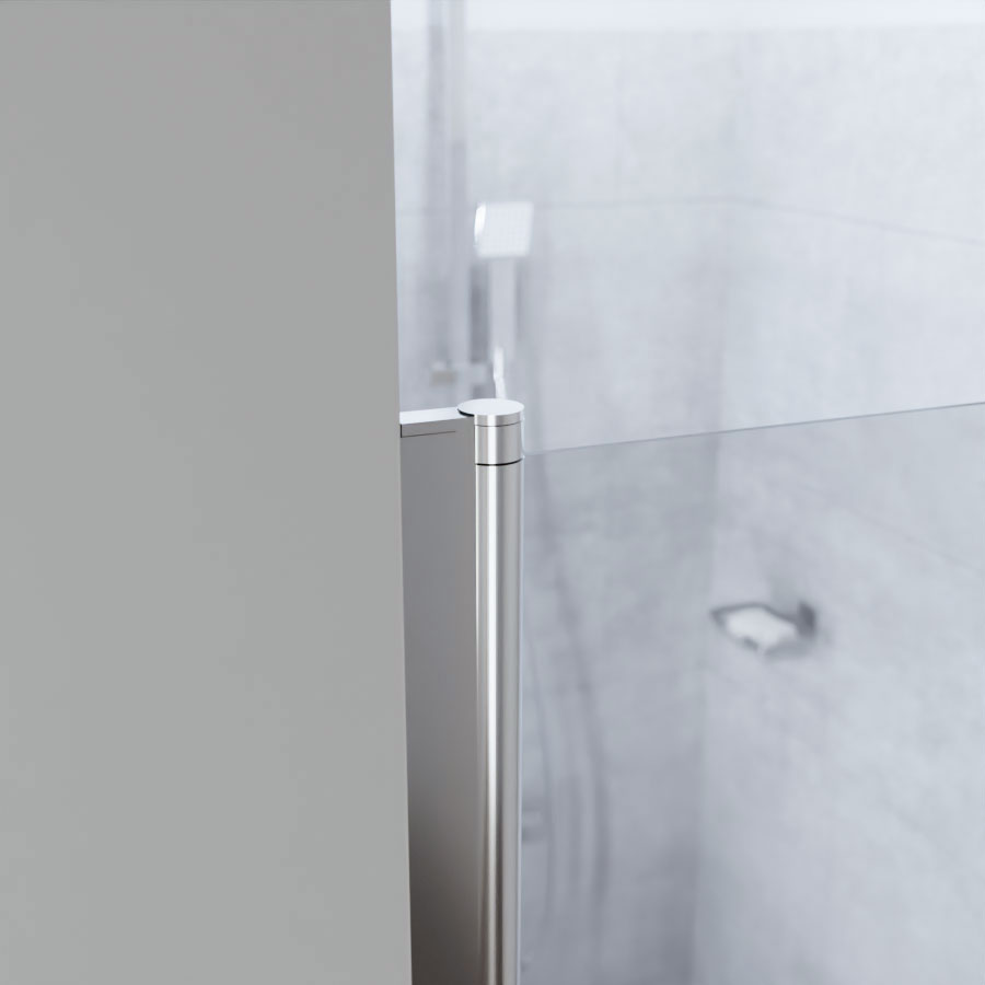 Porte de douche pivotante DYLANE 100 cm x 190 cm en verre securit transparent