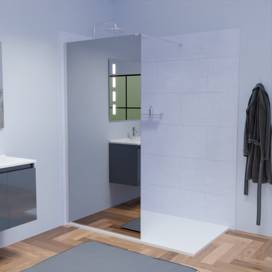 Paroi de douche effet miroir MAORA 100 cm