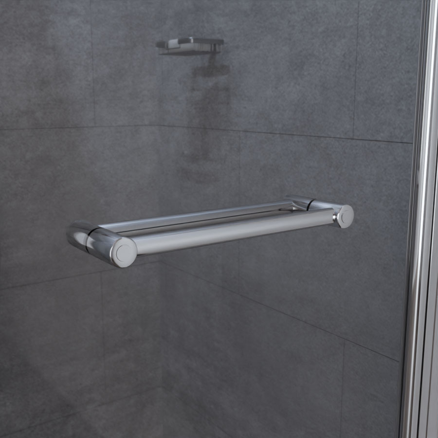 Double porte de douche OCEANE 120 cm grande ouverture pivotante à droite 