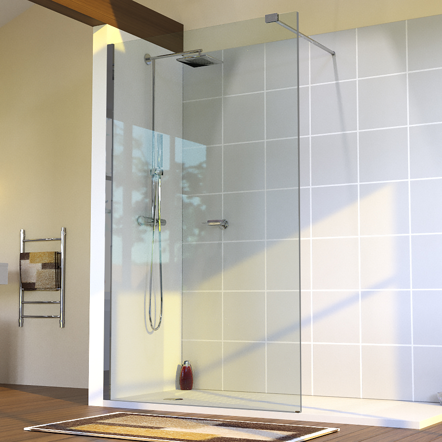 Paroi de douche à l'italienne en verre 10 mm STURDY 120 cm x 200 cm