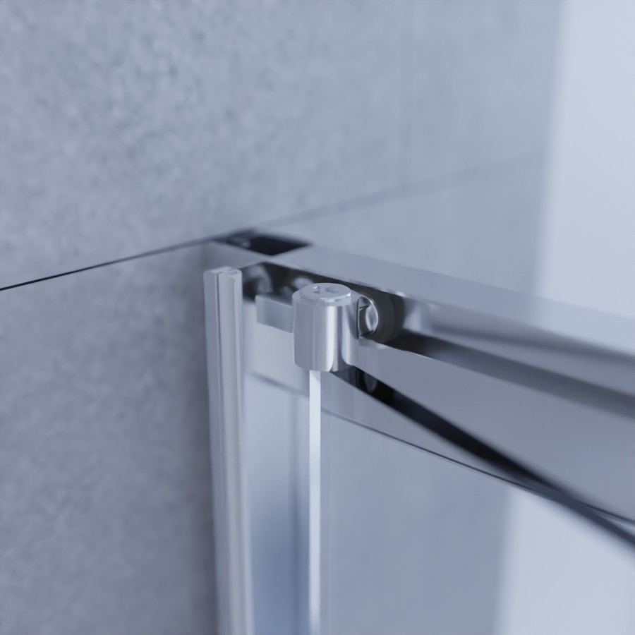 Paroi de douche en angle porte rentrante CLEVER 90 cm x 90 cm