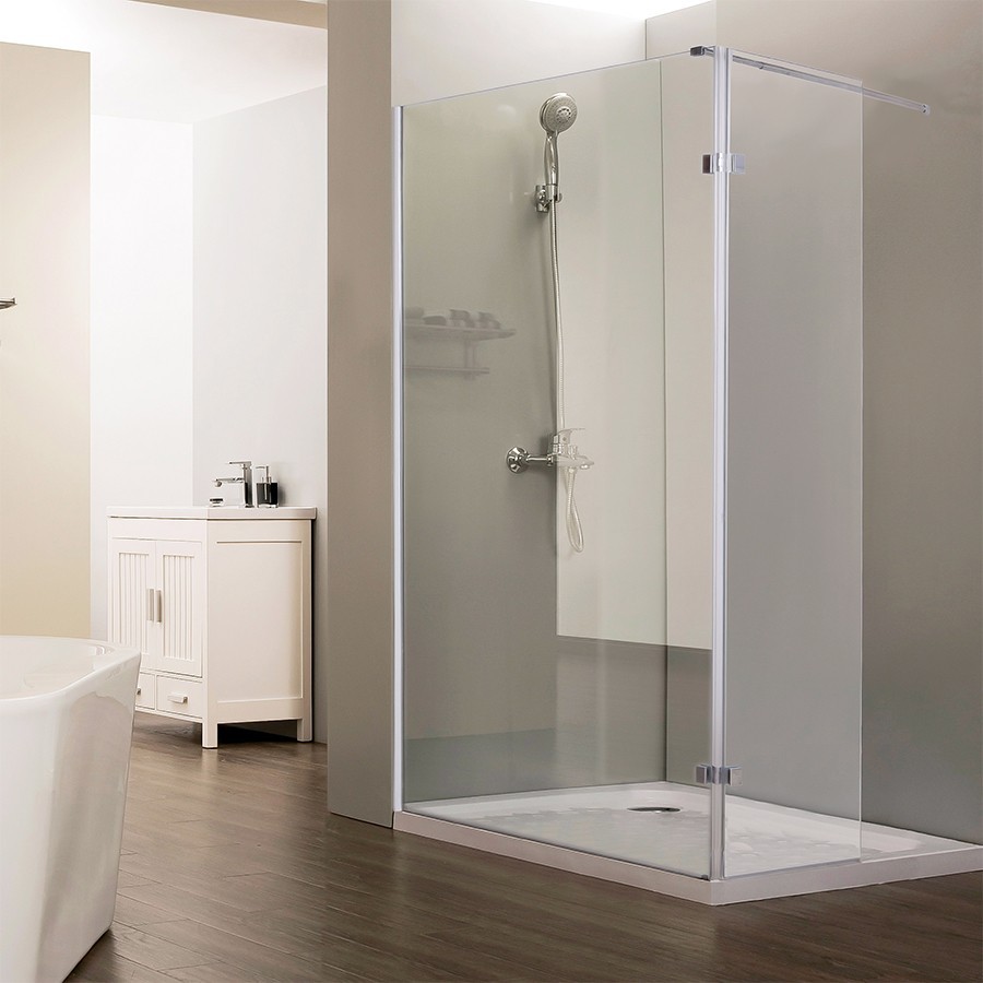 Paroi de douche fixe avec retour pivotant 120 cm + 40 cm CALYPSO