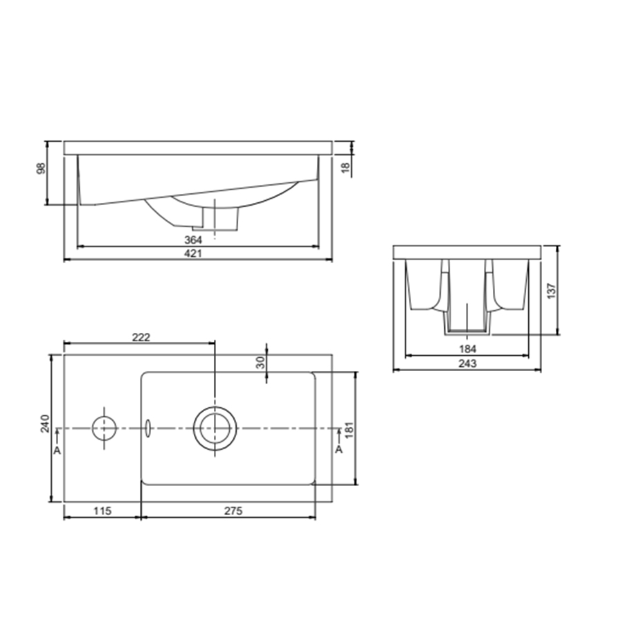 Meuble lave-mains SAFIA