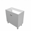 Caisson de meuble salle de bain sur pieds 70 cm ECOLINE Blanc - sans plan vasque